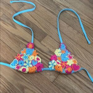 Wild Fable Colorful Floral Bikini Top